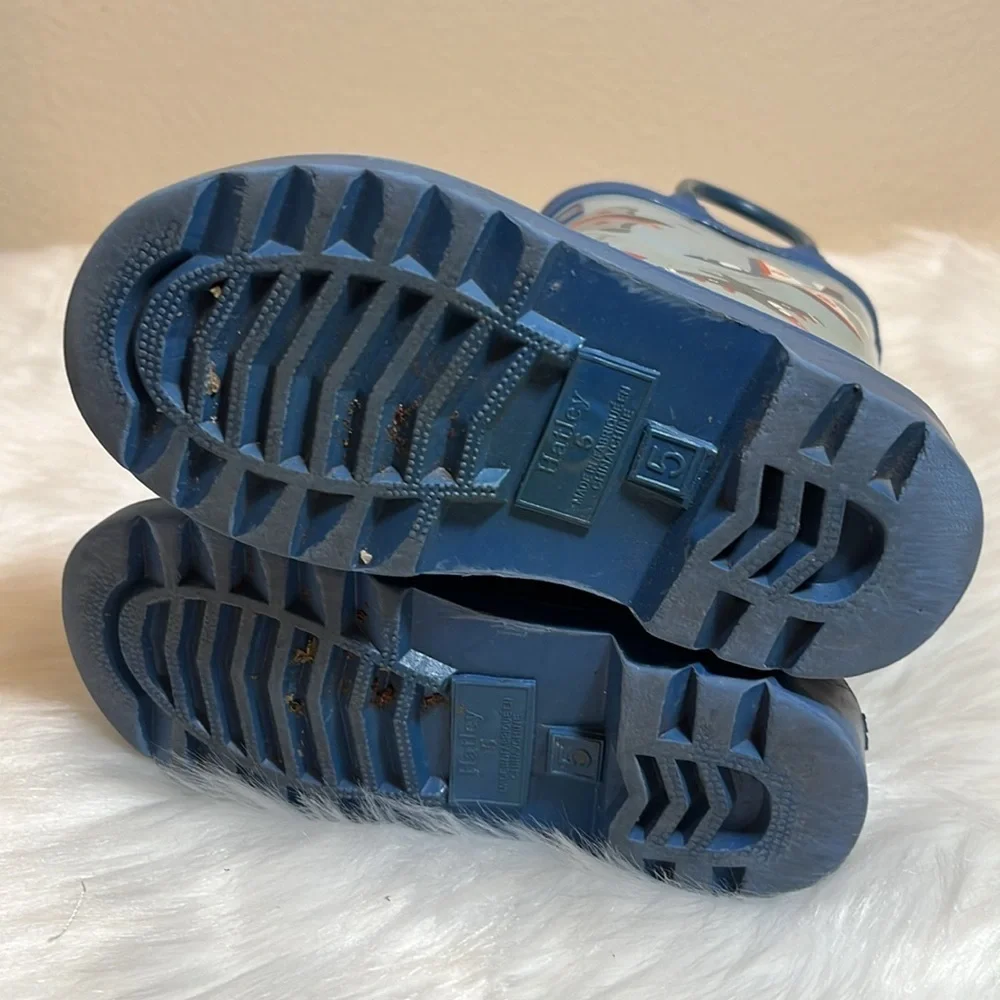 Hatley Blue Airplane Toddler Waterproof Rain Boots